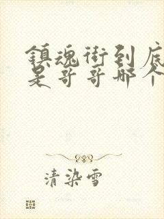 镇魂街到底哪个是哥哥哪个是弟弟