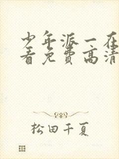 少年派一在线观看免费高清版封面