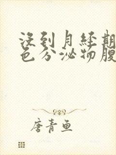 没到月经期有褐色分泌物腹部有点痛封面