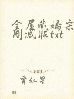 金屋藏娇宋阳无删减版txt