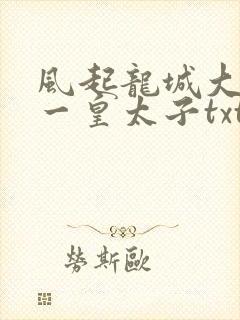 风起龙城大唐第一皇太子txt下载