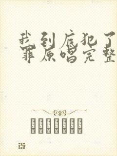 我到底犯了什么罪原唱完整版