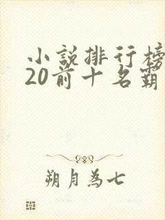 小说排行榜2020前十名霸道总裁