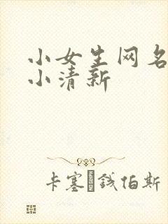 小女生网名唯美小清新