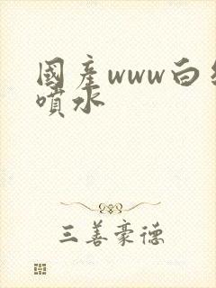 国产www白丝喷水