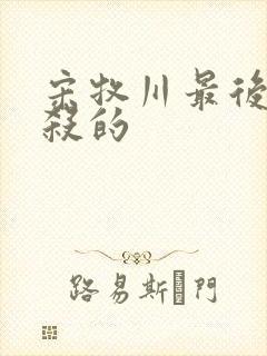 宋牧川最后被谁杀的封面