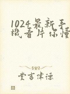 1024最新手机看片你懂的封面