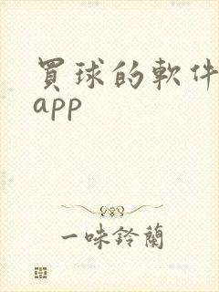 买球的软件推荐app