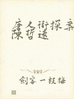 唐人街探案网剧陈哲远