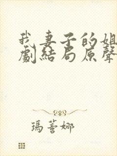 我妻子的姐姐韩剧结局原声在线观看封面