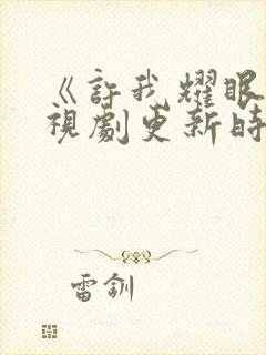 《许我耀眼》电视剧更新时间