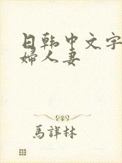 日韩中文字幕熟妇人妻