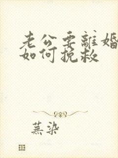 老公要离婚丈夫如何挽救封面