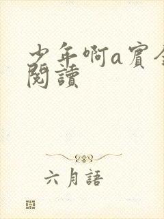 少年啊a宾全文阅读