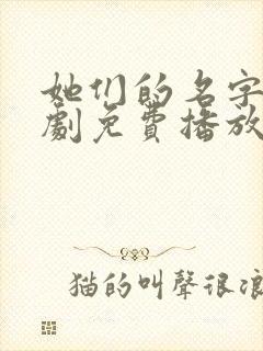 她们的名字电视剧免费播放