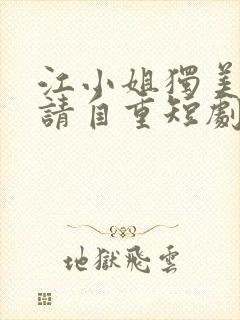 江小姐独美前夫请自重短剧封面