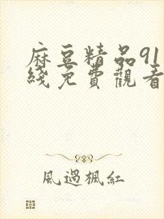 麻豆精品91在线免费观看