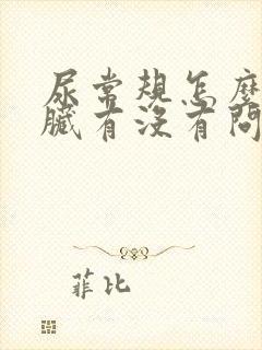 尿常规怎么看肾脏有没有问题