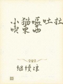 小猫呕吐拉稀不吃东西