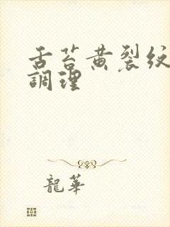 舌苔黄裂纹怎么调理