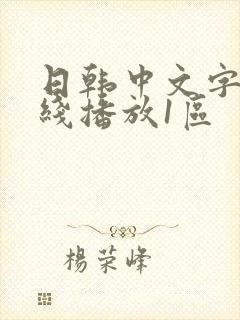 日韩中文字幕在线播放1区