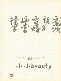 徐峥电视剧《大男当婚》演员表