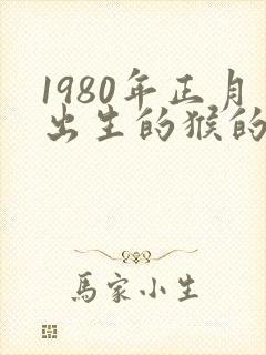 1980年正月出生的猴的命运如何