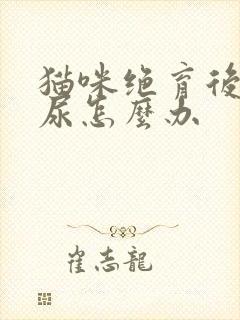 猫咪绝育后还乱尿怎么办封面