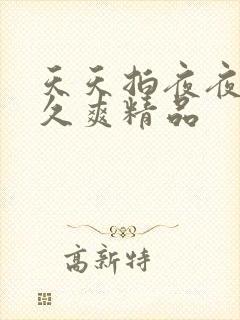 天天拍夜夜添久久爽精品