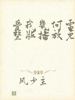 爱我几何电影完整版播放免费观看封面