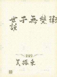 世子无双卫渊小说封面