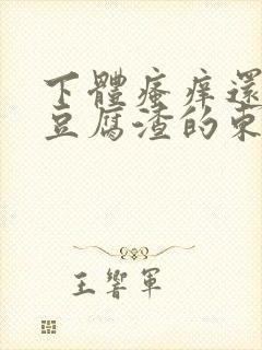 下体瘙痒还有像豆腐渣的东西