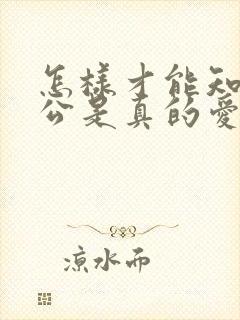 怎样才能知道老公是真的爱你的