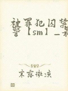 被罪犯囚禁的刑警【sm】_最新章节封面