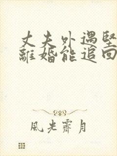 丈夫外遇坚持要离婚能追回吗