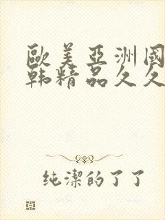 欧美亚洲国产日韩精品久久