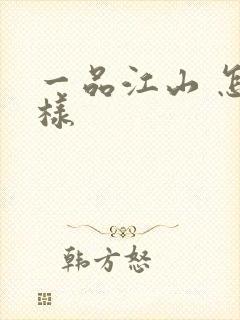 一品江山 怎么样封面