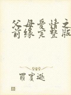 父母爱情之再续前缘完整版