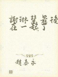 谢琳慧最后和谁在一起了封面