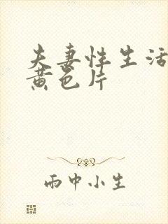 夫妻性生活一级黄色片