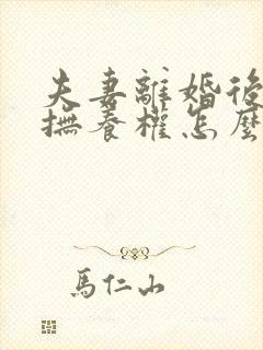 夫妻离婚后小孩抚养权怎么判定封面