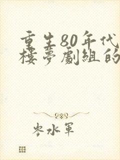 重生80年代红楼梦剧组的小说封面