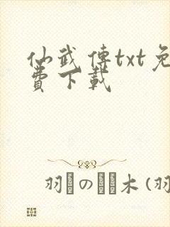 仙武传txt免费下载封面