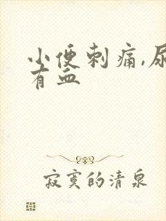 小便刺痛,尿里有血