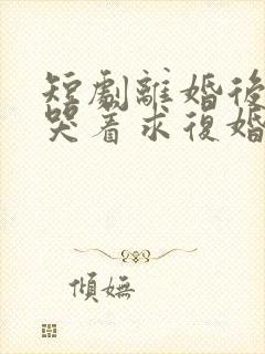 短剧离婚后前夫哭着求复婚完整版封面