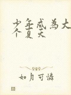 少年成为大人那个夏天