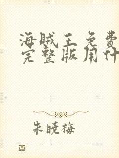 海贼王免费观看完整版用什么软件