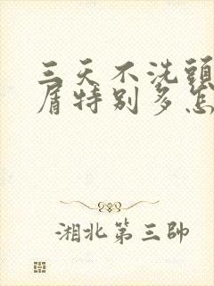 三天不洗头头皮屑特别多怎么办