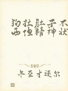 狗拉肚子不吃东西但精神状态很好