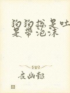 狗狗总是吐黄水是带泡沫